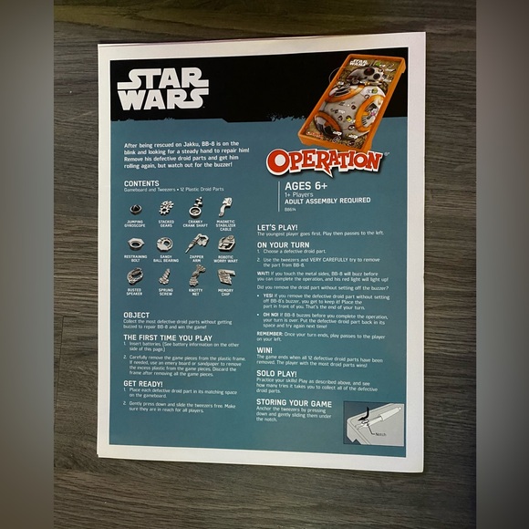 💥 Free with Bundle of Three 💥
Hasbro Star Wars Operation Game - Picture 5 of 6